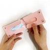 矽膠可水洗_雙層磁吸收納夾[可收納口罩 / 卡片 / 名片] - 粉紅色
