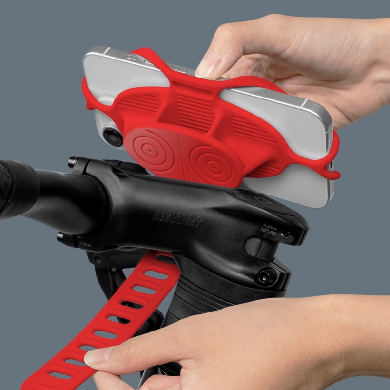 綁帶緊密固定，不刮傷車把及龍頭，適用不同單車管徑 圓管直徑：22mm~47mm 方管周長(長+寬)*2：34mm~73mm