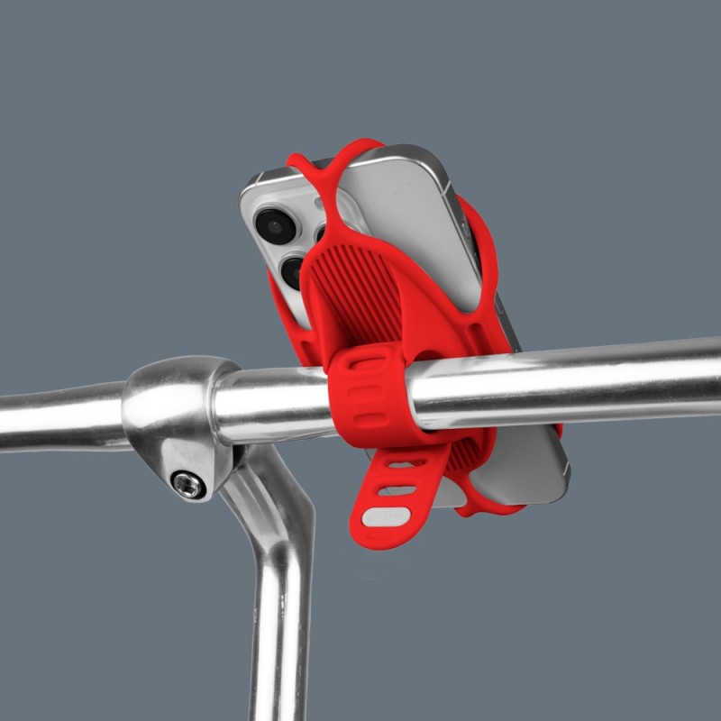 單車手機綁5代，結構增強讓手機更穩固固定在單車手把上，並減少震動