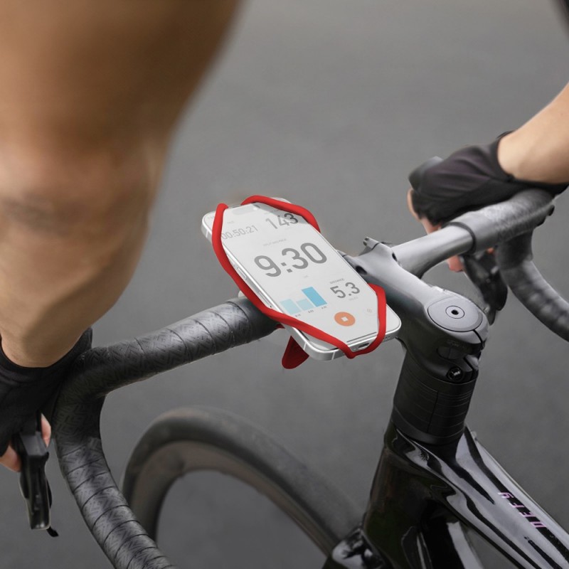 單車手機綁5代，結構增強讓手機更穩固固定在單車手把上，並減少震動