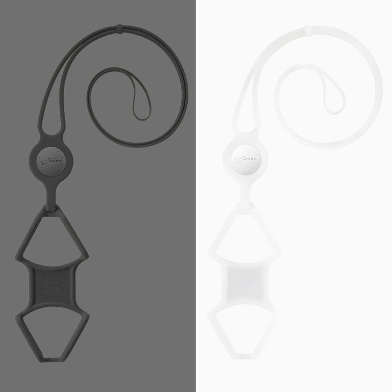 頸掛手機綁 Lanyard PhoneTie 矽膠手機掛繩兩種素色簡約款黑色白色