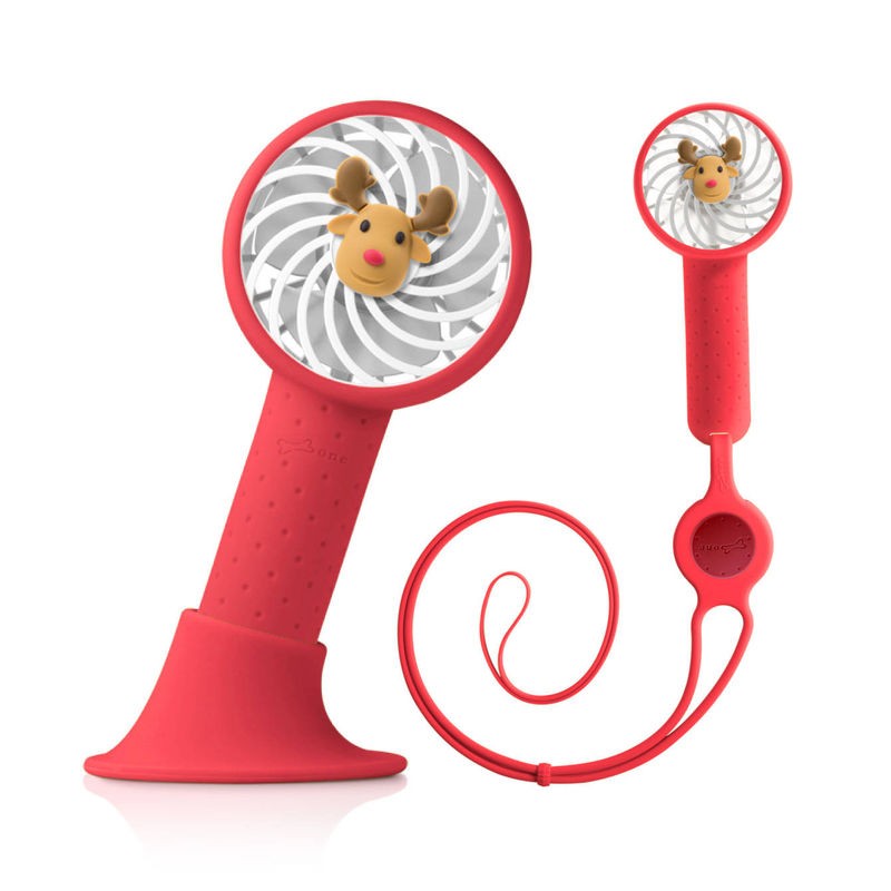 Bone頸掛手持桌立風扇 麋鹿先生