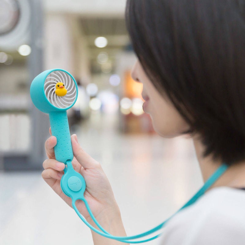 頸掛雙用風扇 - 派提鴨
