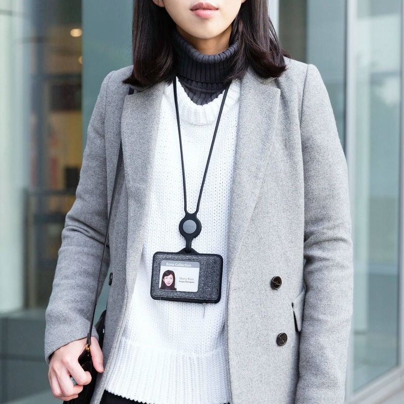 頸掛識別證套-沙紋