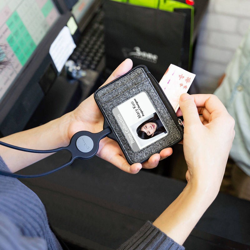 頸掛識別證套-沙紋