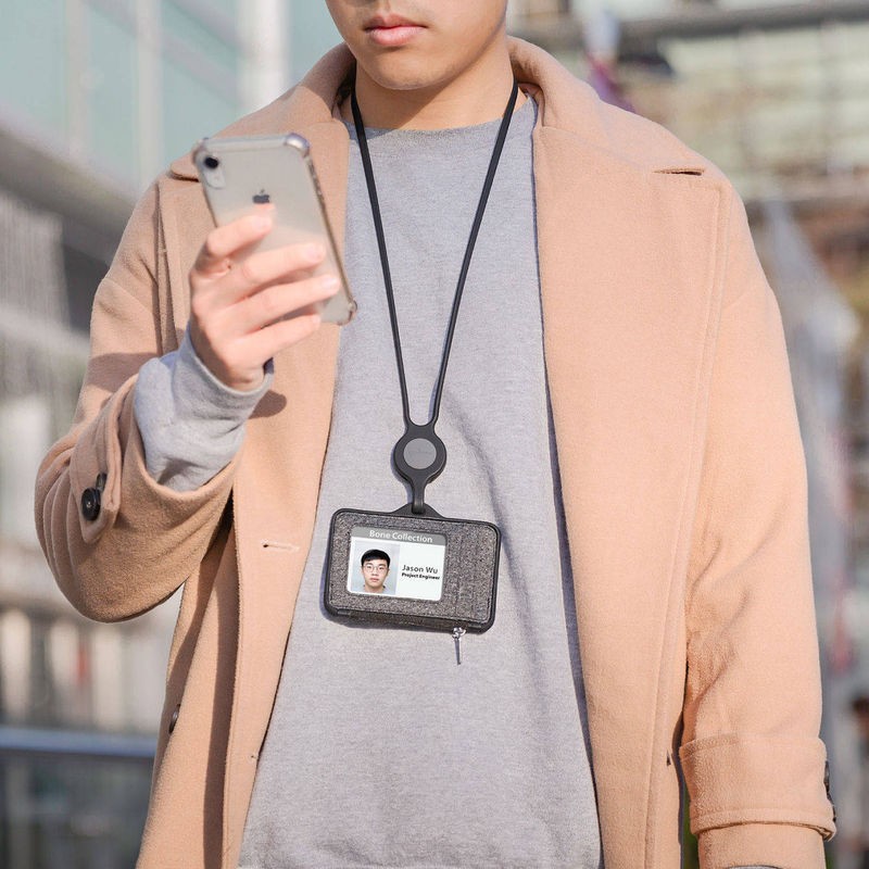 頸掛識別證套-沙紋