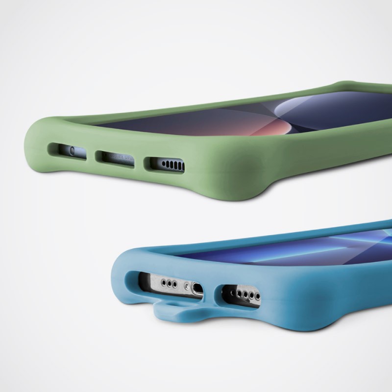 不遮擋音源孔與充電孔，上下開孔兼容設計，適用多款手機