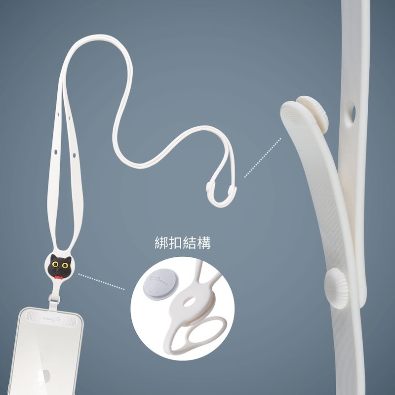 『無鉤背帶』設計，背帶長度可自由調整；獨特綁扣結構，可快速拆裝，也可搭配其他配件一同攜帶