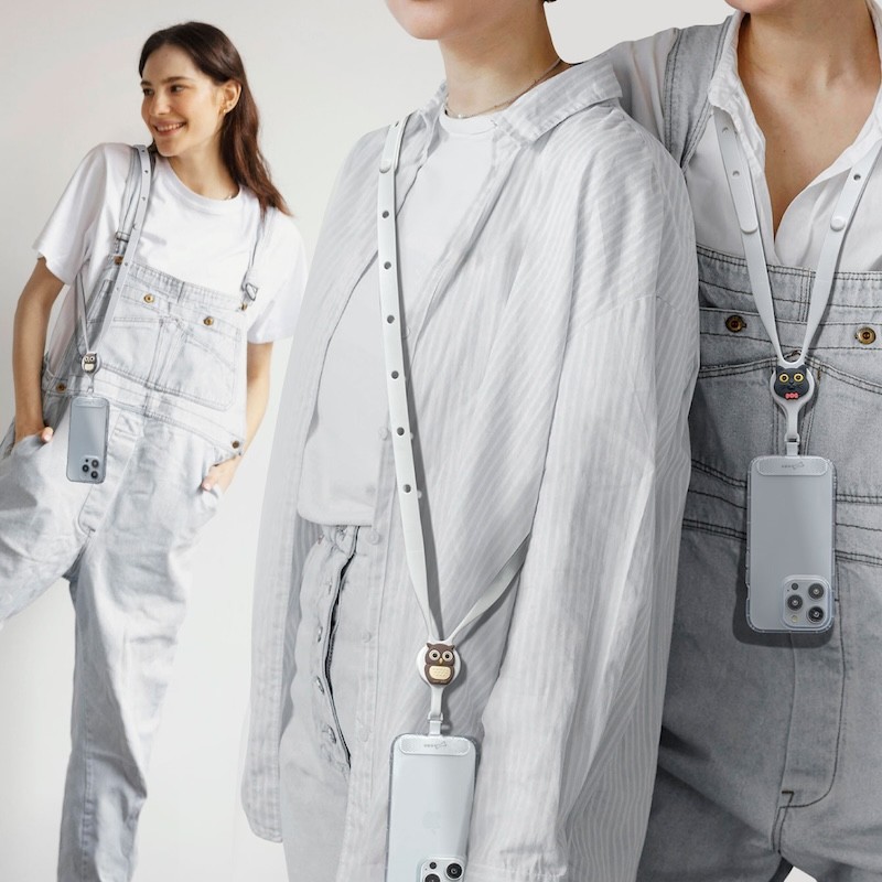 三用手機綁，頸掛、斜背、肩背三種樣式，可自由調節長度變換風格