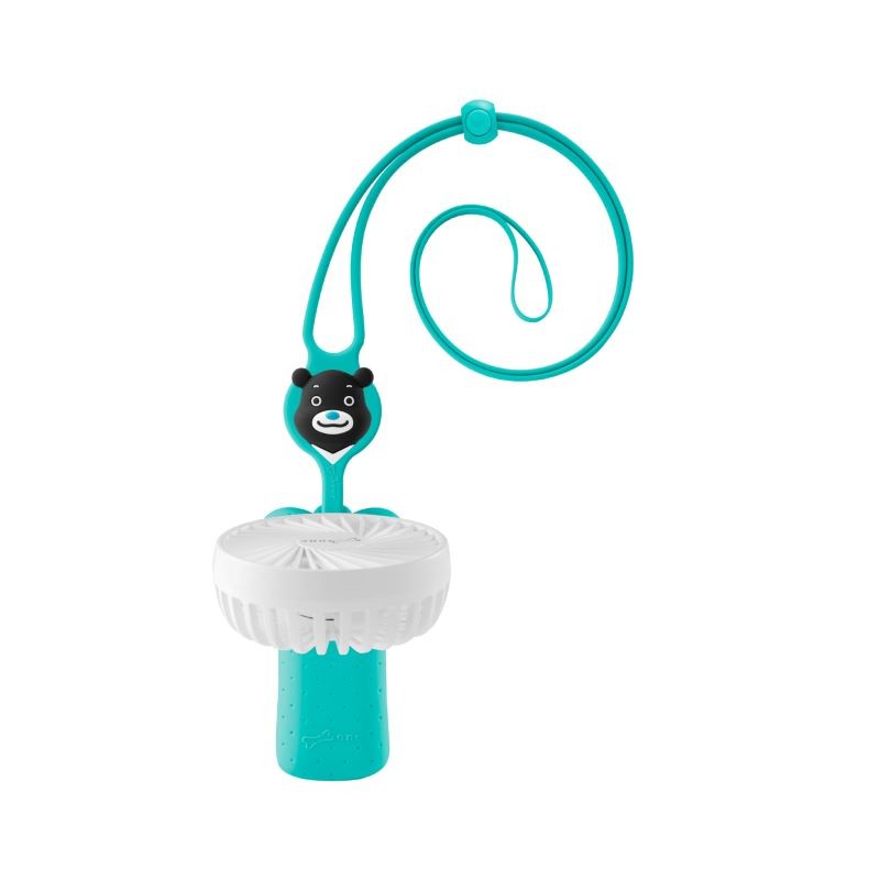 頸掛折疊三用風扇-熊讚-蒂芙尼藍
