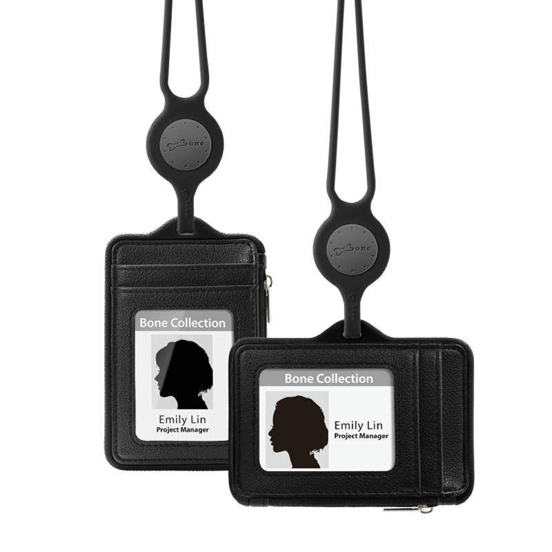 頸掛識別證套-真皮