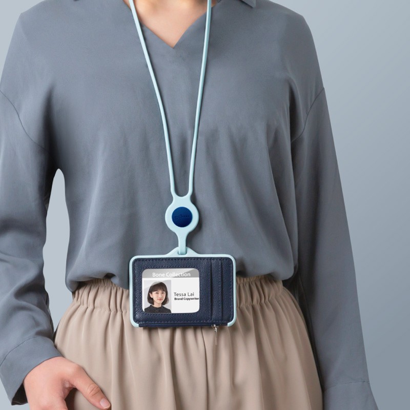 小清新莫藍迪色真皮感應證件套，推薦給做事圓滑、工作前輩都喜愛的討喜小資族