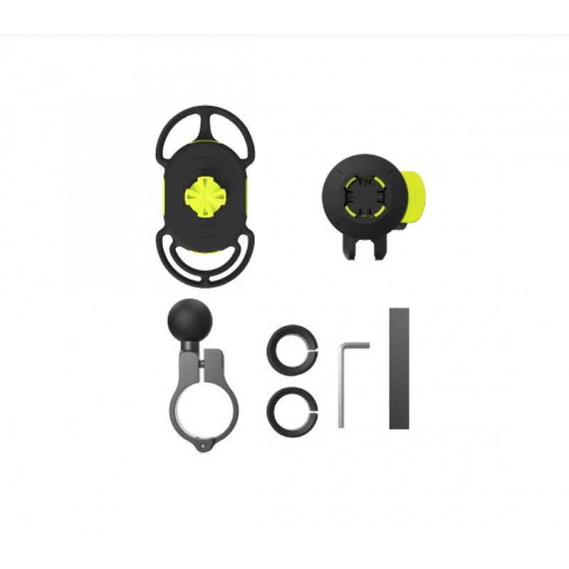 手機綁接3、機車綁接3、球頭底座 (22mm軟膠套筒、25mm軟膠套筒、矽膠條) *可調整不同管徑