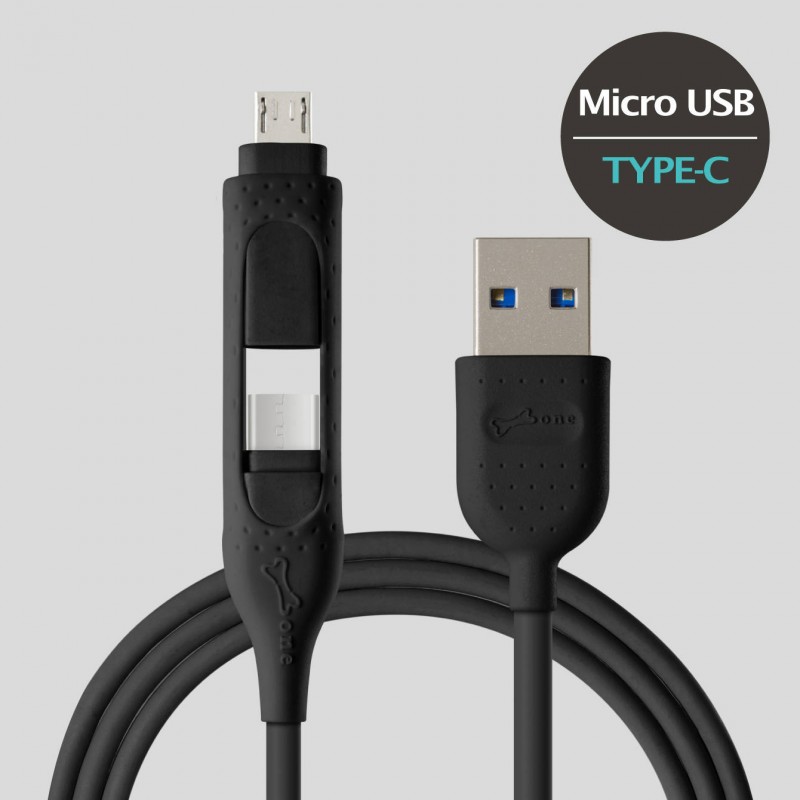 二合一雙頭傳輸線-USB-C