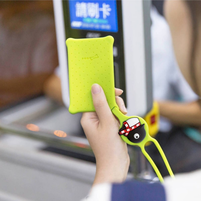 Lanyard CardTie 頸掛繩卡套 - 企鵝小丸 (綠色)