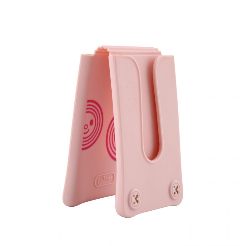 矽膠可水洗_雙層磁吸收納夾[可收納口罩 / 卡片 / 名片] - 粉紅色