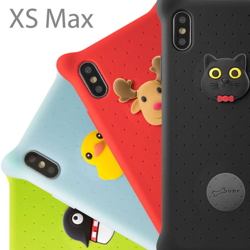 iPhone XS Max 手機殼 泡泡保護套 Bone四種款式 企鵝小丸 派提鴨 麋鹿先生 喵喵貓