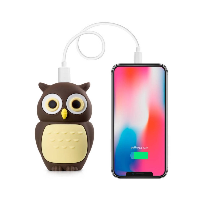 公仔行動電源 6700/ LED 燈組-貓頭鷹