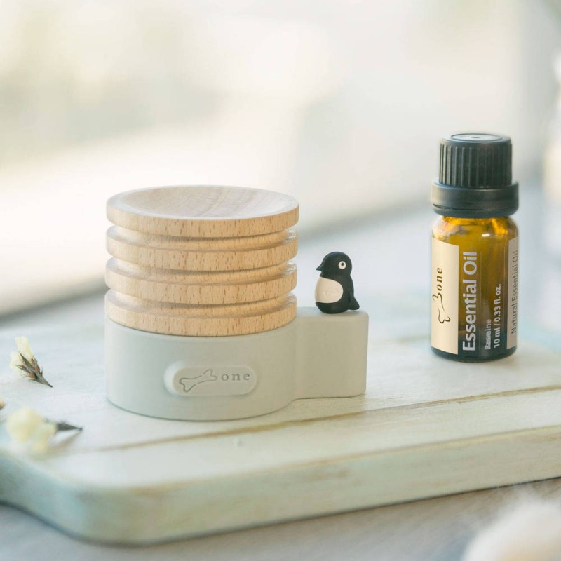 [任選2入禮盒]原木擴香台 + 天然精油