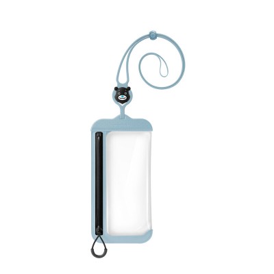 斜背防水手機袋二代-熊讚-莫蘭迪藍