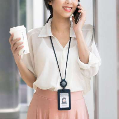 【優集購】頸掛開窗識別證套