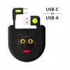 L型轉角線-喵喵貓(USB-C/USB-A)