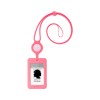 頸掛開窗識別證套 - 俏皮粉