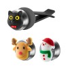 車用擴香夾 三入組 (喵喵貓、麋鹿先生、聖誕雪人)
