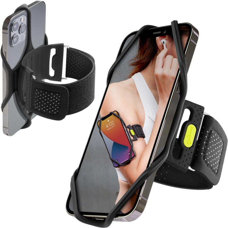 BONE Run Tie 3 – Brassard De Sport Pour Téléphone – Silicone Respirant, Taille S, Compatible 4,7 à 7,2 Pouces