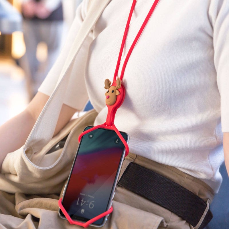 Bone Lanyard ギフト セット スマホ ストラップ ケース付  (ネック + ハンド) 