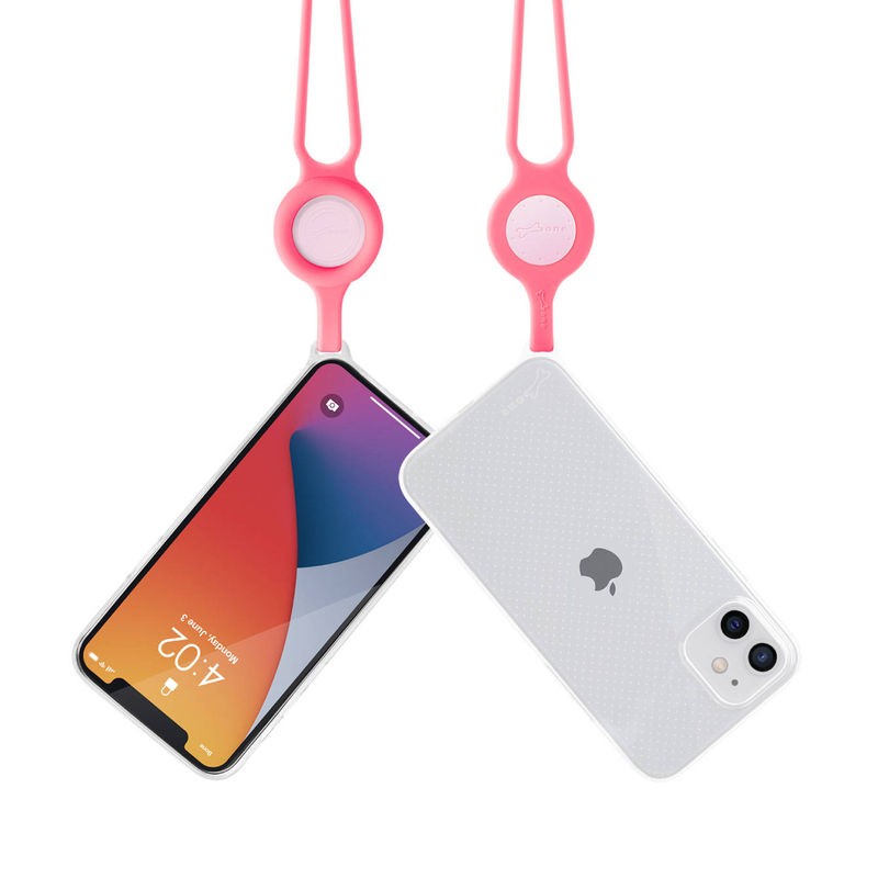iPhone 12 / 12 Pro 専用 クリアケース ネックストラップ付 (Bone Lanyard Case)