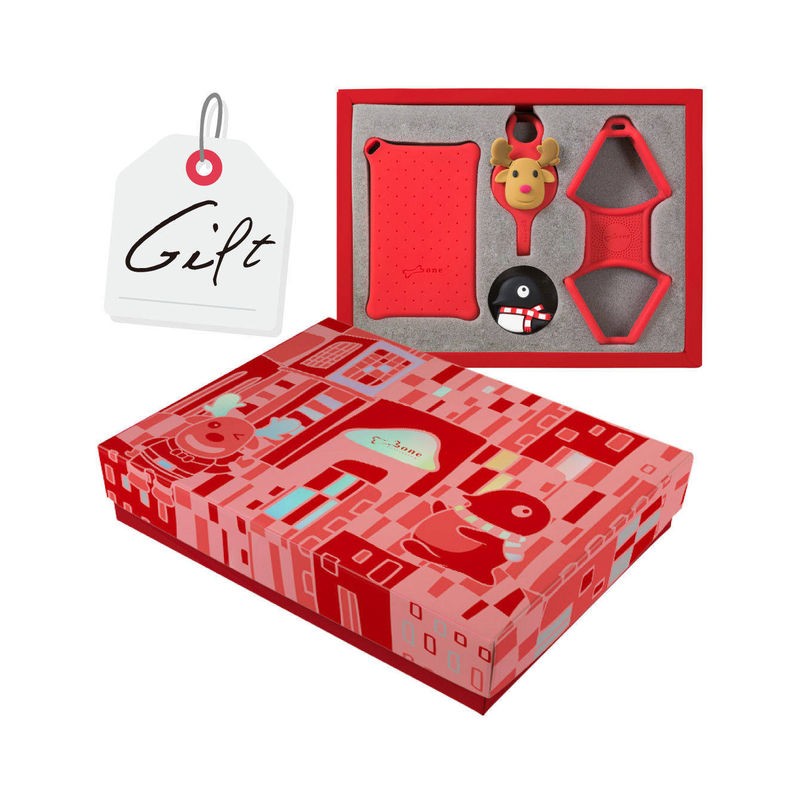 Bone Lanyard ギフト セット スマホ ストラップ ケース付  (ネック + ハンド) レッド (赤)