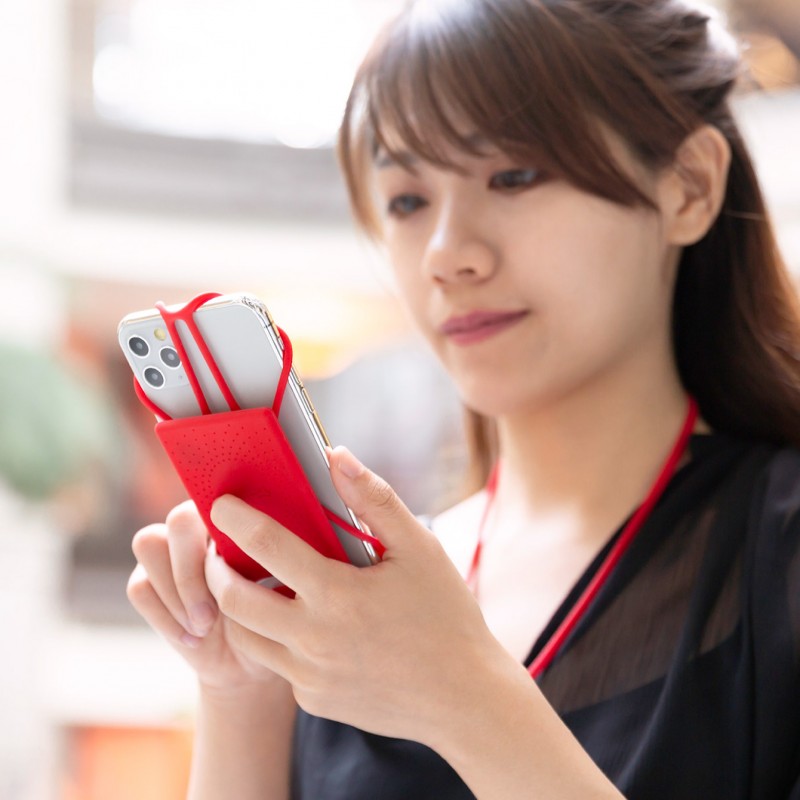 Bone Lanyard Phone Tie2 スマホ ネック ストラップ (カードケース付) 