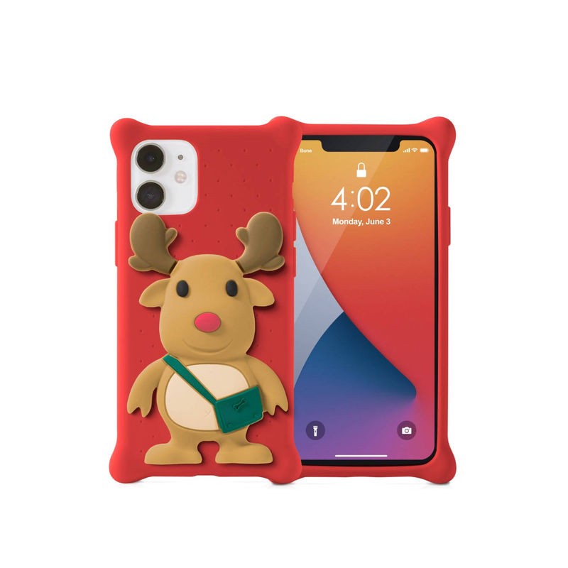 iPhone 12 mini 専用 スマホケース (Bubble Figure) - トナカイさん