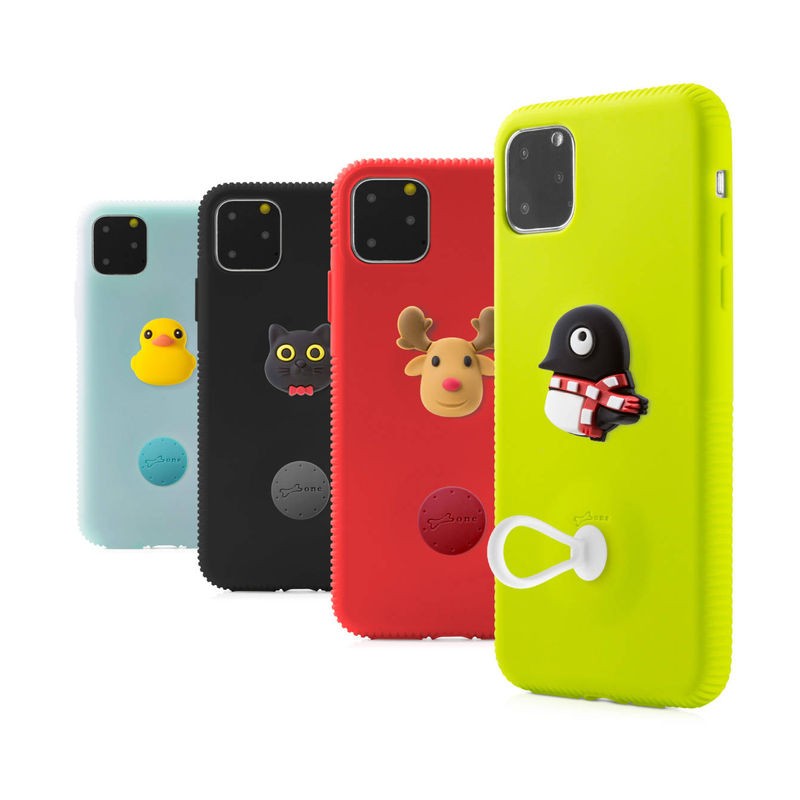 iPhone 11 専用 スマホケース (Bone Phone Charm Case チャーム付き)