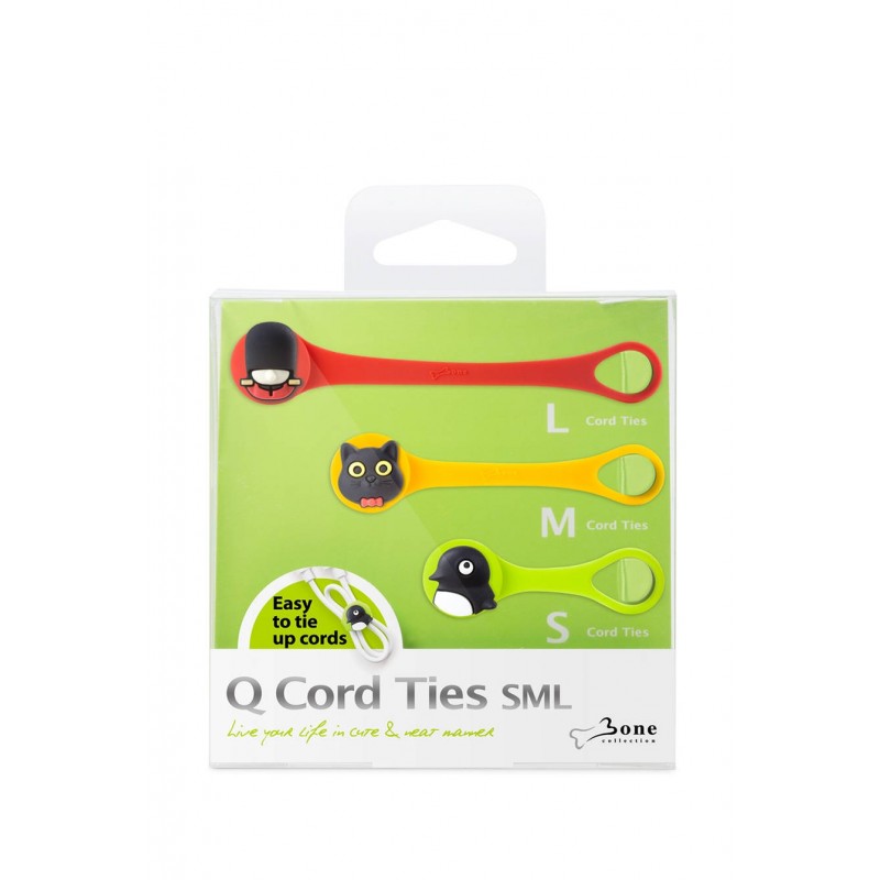Bone Q Cord Ties ケーブルタイ (サイズ：S/M/L) - まるペンギン/ミャオカット/クイーンズガード