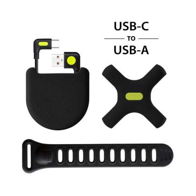 Bone自転車用スマホ充電キット-黑(USB-C/USB-A)